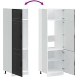 vidaXL Kuhinjska omarica Porto črn inženirski les | Shoptok.si
