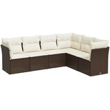  6-dijelni set vrtnih sofa od poliratana s jastucima smeđi | shoptok.hr