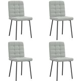 Maison Chic Jedilni stoli - Vzorci stoli 4 kosi svetlo siv žamet A896, (22032649) | Shoptok.si