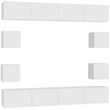  Komplet TV omaric 8-delni bela iverna plošča, (20914687) | Shoptok.si