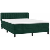  Krevet s oprugama i madracem tamnozeleni 140x190 cm baršunasti | shoptok.hr