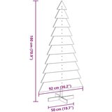 vidaXL Lesena novoletna jelka za okras 180 cm trdna borovina | Shoptok.si