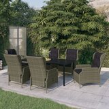  7-dijelni vrtni blagovaonski set smeđi | shoptok.hr