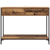  Konzolna stolica s ladicama Staro drvo 100 x 34,5 x 75 cm | shoptok.hr