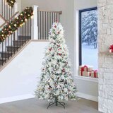 vidaXL Umjetno božićno drvce s nogom s stalakom Zelena 240 cm PE i PVC | shoptok.hr