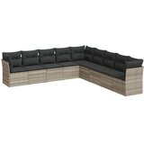  9-dijelni set vrtnih sofa od poliratana s jastucima svjetlosivi | shoptok.hr