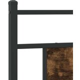  Posteljno vzglavje dimljeni hrast 100cm inženirski les in jeklo, (21829252) | Shoptok.si