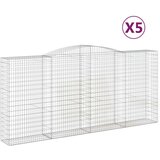  Obokane gabion košare 5 kosov 400x50x180/200cm pocinkano železo, (21000408) | Shoptok.si