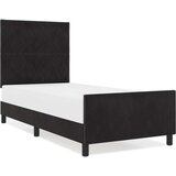 vidaXL Krevetni okvir Crna 100x200 cm Baršun | shoptok.hr