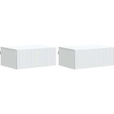  Stenski nočni omarici s predalom 2 pcs Bela 49 x 34,5 x 20 cm, (5000209868) | Shoptok.si