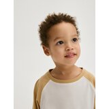 Reserved - Pamučna majica dugih rukava - krem | shoptok.hr