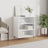 vidaXL Komoda bela 57x35x70 cm inženirski les Cene