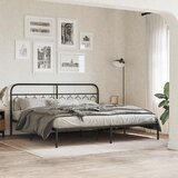  Metalno zamjensko uzglavlje crno 200 cm | shoptok.hr