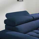 Welnova KOTNA SEDEŽNA GARNITURA, tkanina temno modra | Shoptok.si