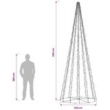  LED božićno drvce 385 cm 2460 LED lampica Topla bijela Čelik - 385 cm | shoptok.hr