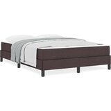  Postelja z vzmetnico z vzmetnico Temno rjava 140 x 200 cm blago | Shoptok.si