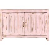  Komoda svjetloružičasta 110 x 35 x 70 cm od masivnog drva manga | shoptok.hr