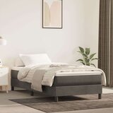 Box spring postelja z vzmetnico temno siva 100x200 cm žamet, (20725899) Cene