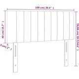  LED uzglavlje svjetlosivo 100x5x78/88 cm baršunasto | shoptok.hr
