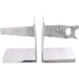 vidaXL držač za knjige Set od 2 Srebrna Aluminij 11 x 14 x 17.5 cm | shoptok.hr
