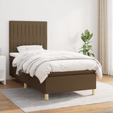 Krevet s oprugama i madracem tamnosmeđi 80x200 cm od tkanine | shoptok.hr