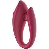 RayTech Rose - punjivi, vodootporni vibrator za par (crveni) | shoptok.hr