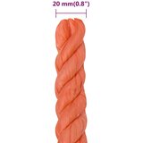  Radno uže narančasti 20 mm 25 m od polipropilena Slike