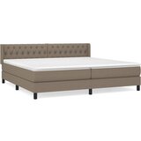  Krevet s oprugama i madracem smeđesivi 200x200 cm od tkanine | shoptok.hr