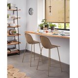 Kave Home Bež metalna/plastična vrtna barska stolica Quinby – | shoptok.hr