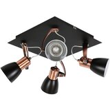 Candellux Lighting Crna/u bakrenoj boji stropna svjetiljka s metalnim sjenilom 30x30 cm Markus – | shoptok.hr