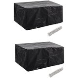 Maison Chic Prevleka za zunanjo pohištvo - Pokrivalo za vrtno pohištvo 2 kosa z 8 obročki 180x140 cm, (21795532) | Shoptok.si