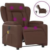  The Living Store Električni masažni naslanjač rjavo umetno usnje - Električni Masažni Stol, (21447295) | Shoptok.si