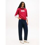 Tommy Jeans Majica 'ESS' rdeča / bela | Shoptok.si