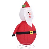  Ukrasna božićna figura Djeda Mraza LED luksuzna tkanina 90 cm | shoptok.hr