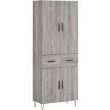 Maison Chic Visoka Komoda - Predalnik siva sonoma 69,5x34x180 cm inženirski les, (21720801) | Shoptok.si