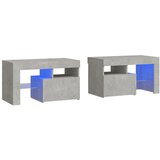 The Living Store Nočna omarica 2 kosa z LED lučkami betonsko siva 70x36,5x40 cm - Nočna Omarica, (21452751) | Shoptok.si
