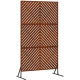  Zaslon za privatnost 100 x 50 x 180 cm Otporni čelik Rđa | Eponuda.com