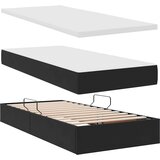  LED krevet za pohranu s madracem Crna 90 x 200 cm Baršun | shoptok.hr