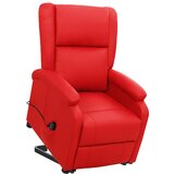 vidaXL Stol s funkcijo vstajanja rdeče umetno usnje, (20701098) | Shoptok.si