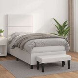  Krevet s oprugama i madracem bijeli 80 x 200 cm od umjetne kože | shoptok.hr