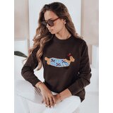 DStreet Damski sweter z aplikacją psa CHICPAWS brązowy Cene