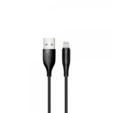 Usams podatkovni kabel U18 SJ266 lightning 2A dožina 1 m - črn | Shoptok.si