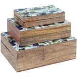 Signes Grimalt Košare, škatle in košarice Set 3 Škatle Oljke Kostanjeva | Shoptok.si