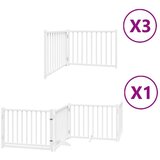 vidaXL Vrata za pse s vratašcima 10 panela sklopiva 800 cm drvo topole | shoptok.hr