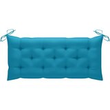  Vrtna klupa s jastukom 120 cm od masivnog bagremovog drva Plava 120 x 50 x 7 cm | shoptok.hr