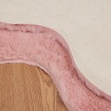  Protuklizni tepih od umjetnog zečjeg krzna OLITE Ružičasta 80 x 120 cm | Shoptok.si