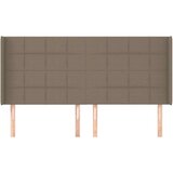  Uzglavlje s ušima smeđesivo 203x16x118/128 cm od tkanine | shoptok.hr