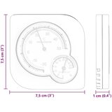 Termo higrometar Bijelo 7,5 x 7,5 x 1,2 cm ABS | shoptok.hr