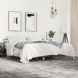 Maison Chic Posteljni okvir - Dvoposteljna postelja - Zakonska postelja rjav hrast 200x200 cm inženirski les in kovina-J5332, (21766675) | Shoptok.si