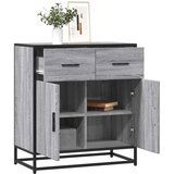 vidaXL Komoda siva sonoma 68x35x76 cm inženirski les in kovina | Shoptok.si